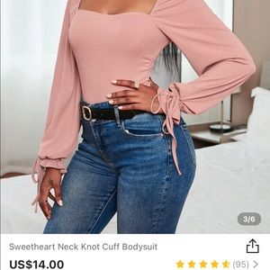 Dusty pink body suit SHEIN